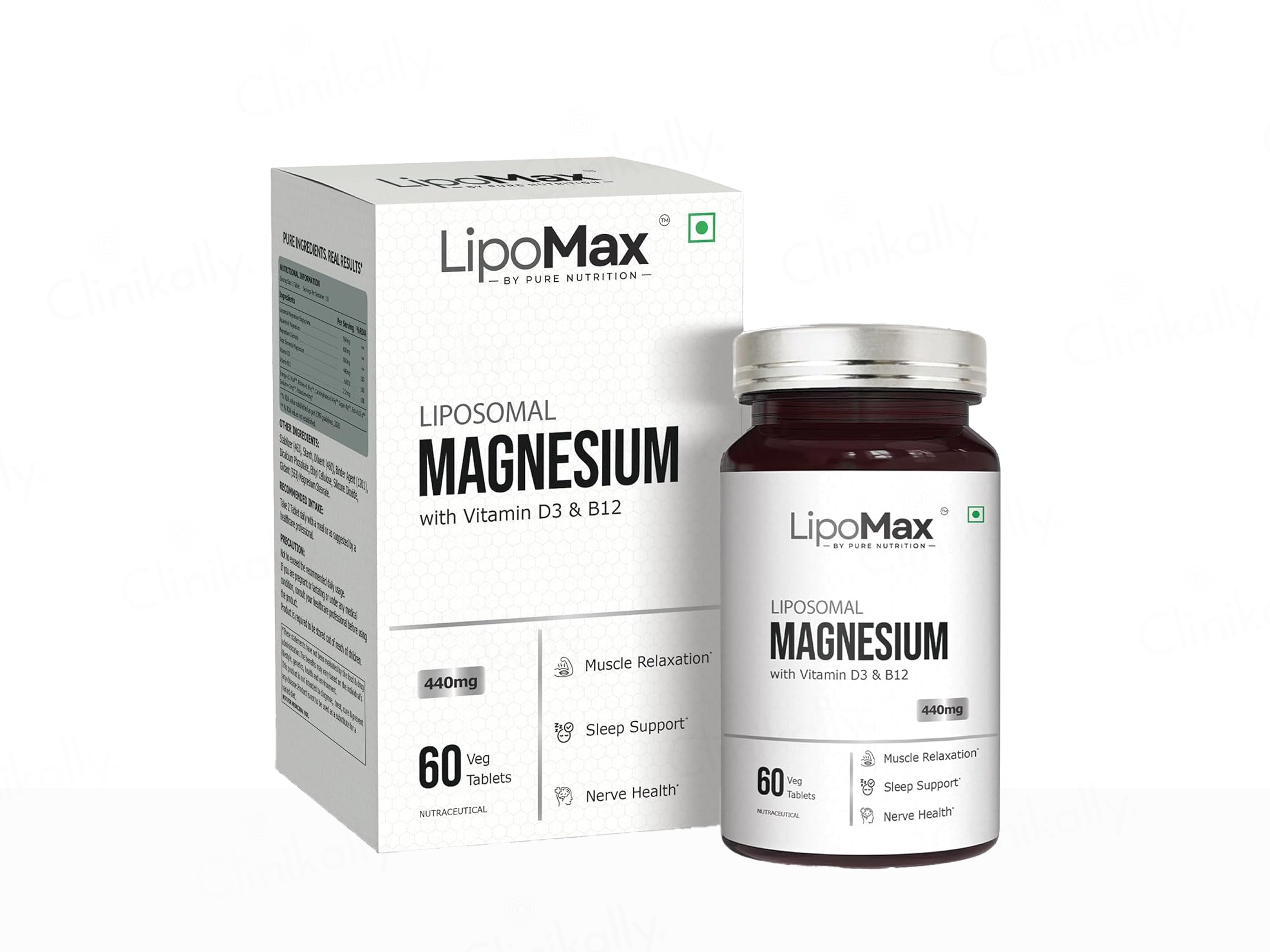 Lipomax Liposomal Magnesium 440mg Nutraceutical Veg Tablet