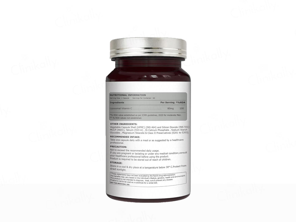 Lipomax Liposomal Vitamin C 80mg Nutraceutical Veg Capsule