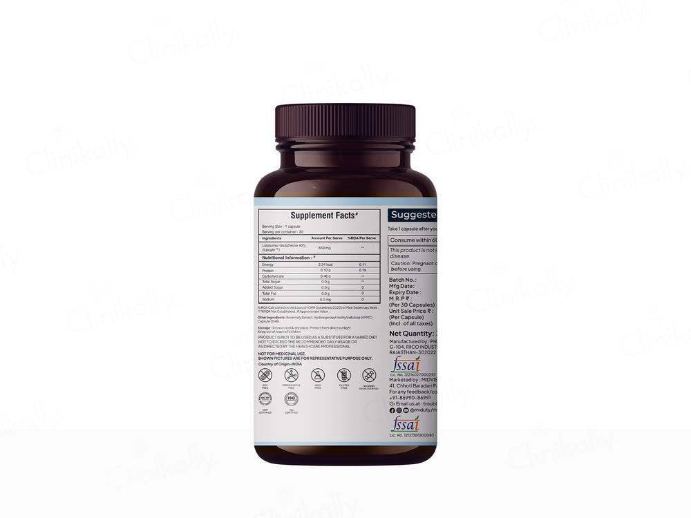 Miduty Liposomal Glutathione Capsule