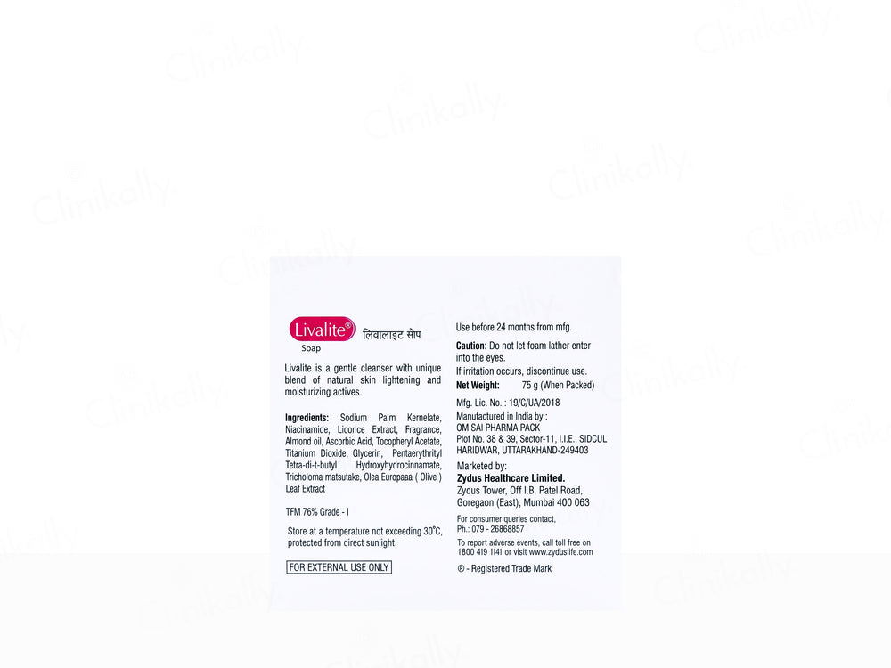 Livalite Skin Lightening & Moisturizing Soap