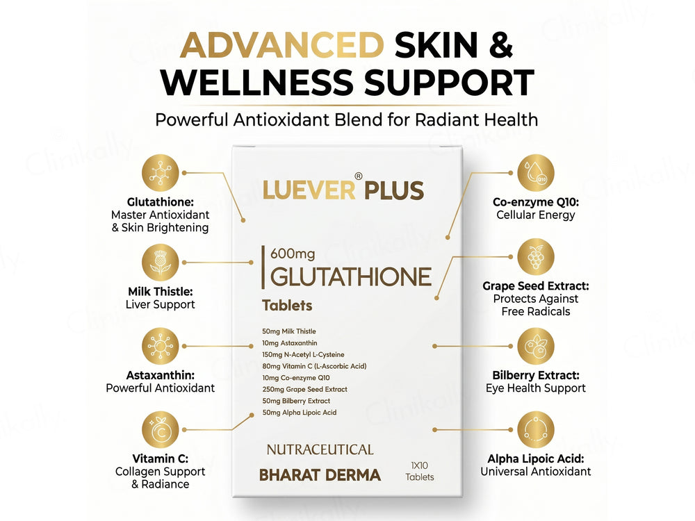 Luever Plus 600mg Glutathione Nutraceutical Tablet