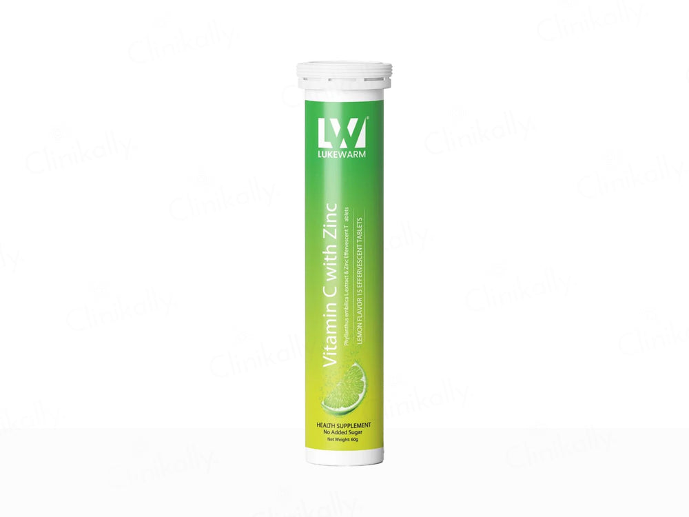 Lukewarm Vitamin C With Zinc Effervescent Tablet - Lemon Flavour