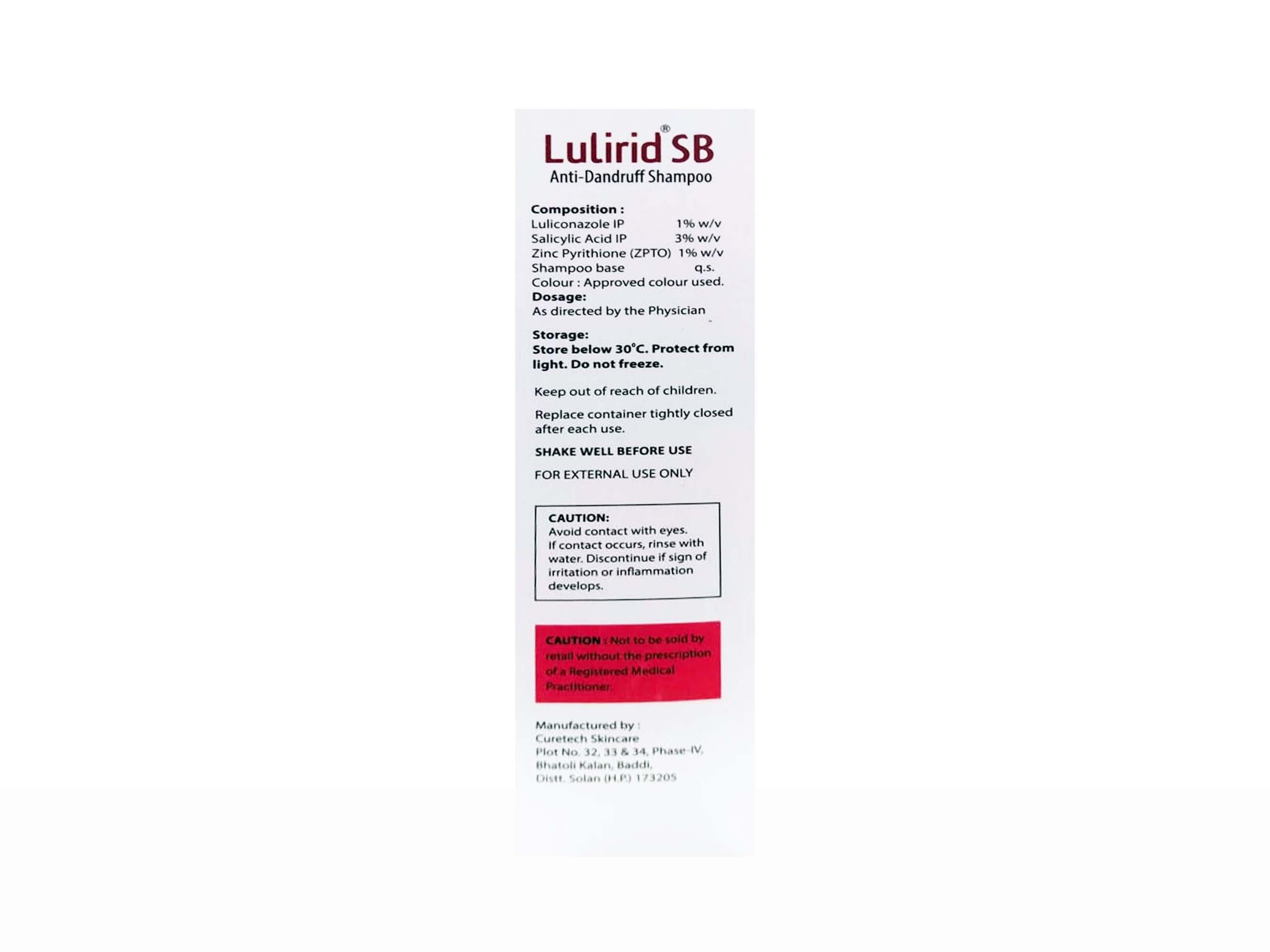 Lulirid SB Anti-Dandruff Shampoo