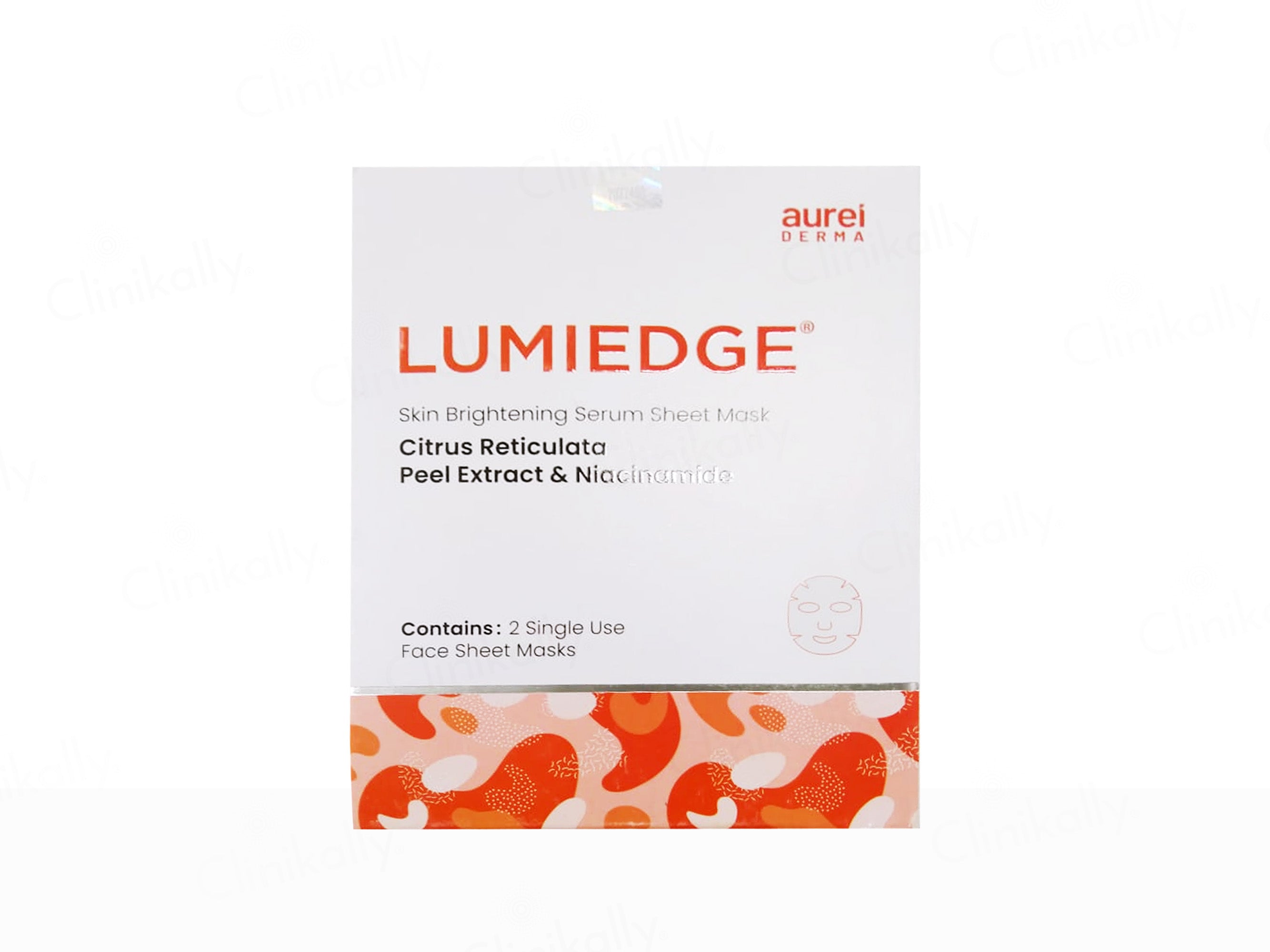 Lumiedge Serum Skin Brightening Sheet Mask With Citrus Reticulata Peel Extract & Niacinamide