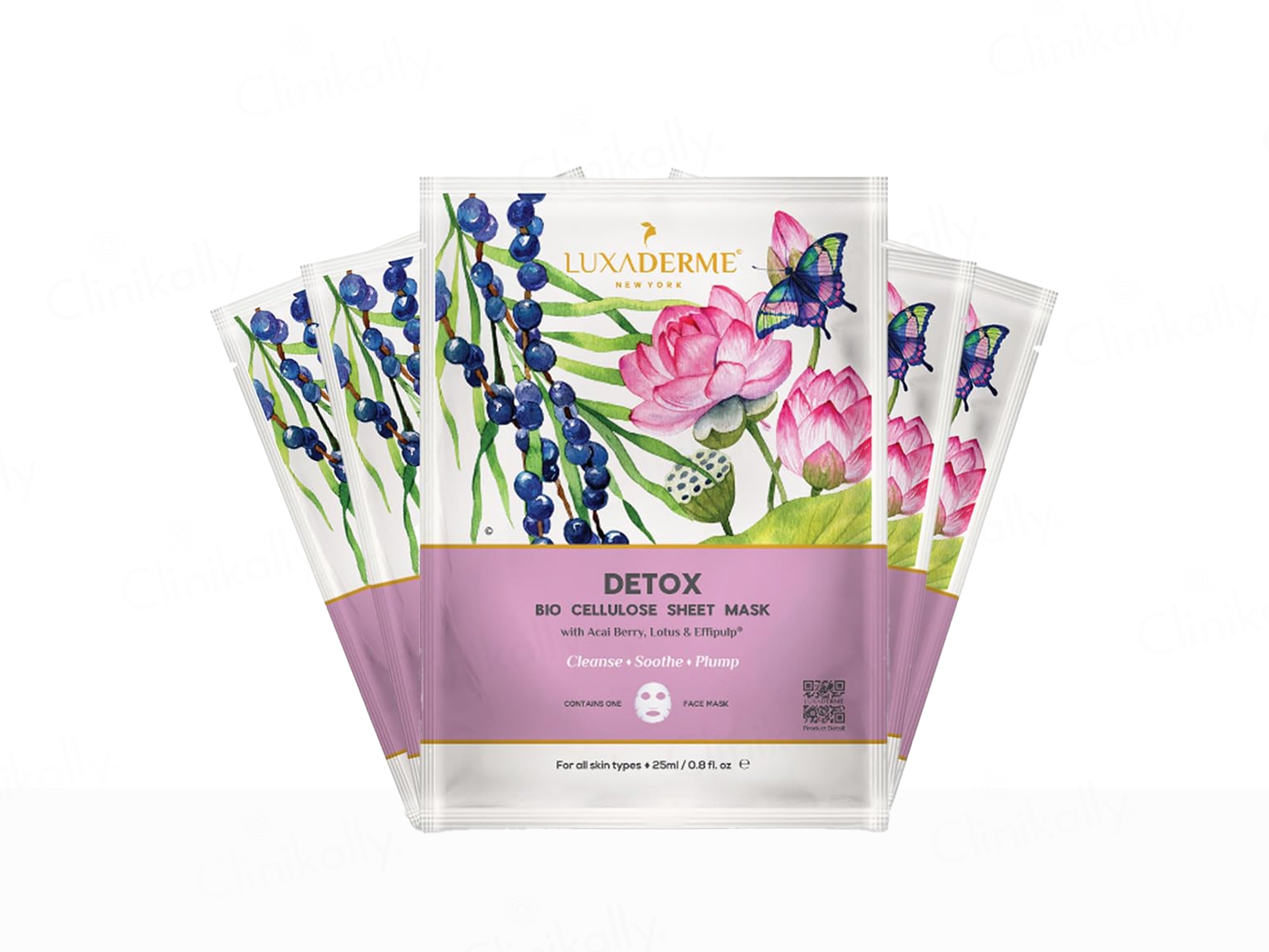 LuxaDerme Detox Bio Cellulose Face Sheet Mask