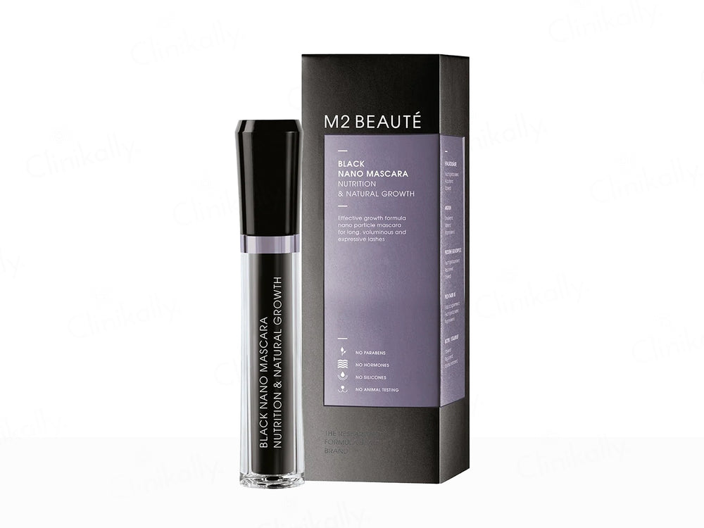M2 BEAUTE Black Nano Mascara For Nutrition & Natural Growth
