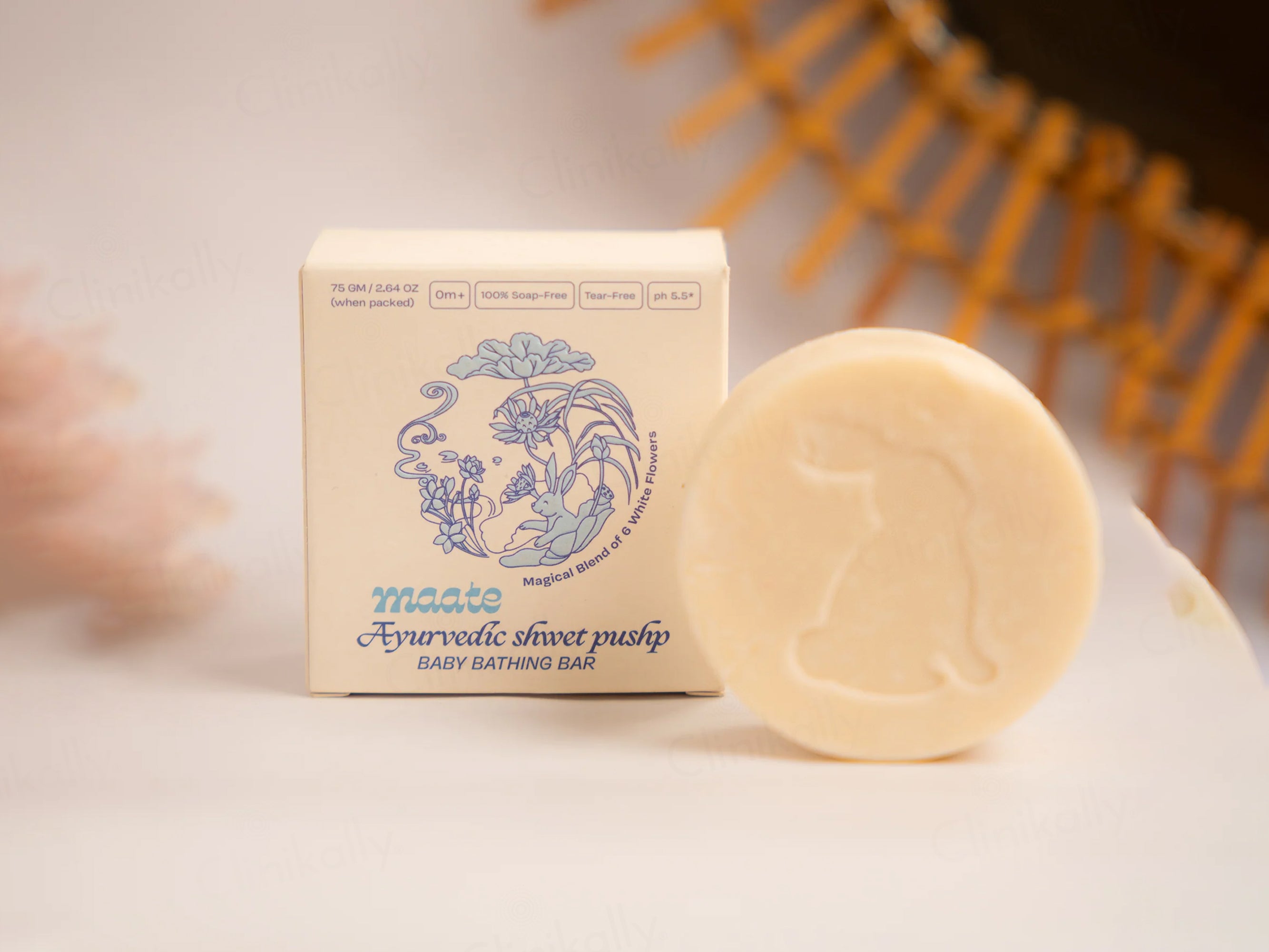 Maate Ayurvedic Shwet Pushp Baby Bathing Bar