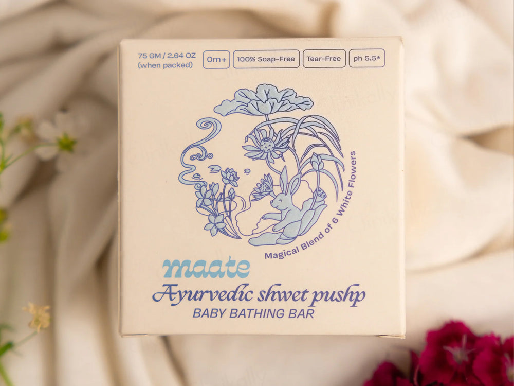 Maate Ayurvedic Shwet Pushp Baby Bathing Bar