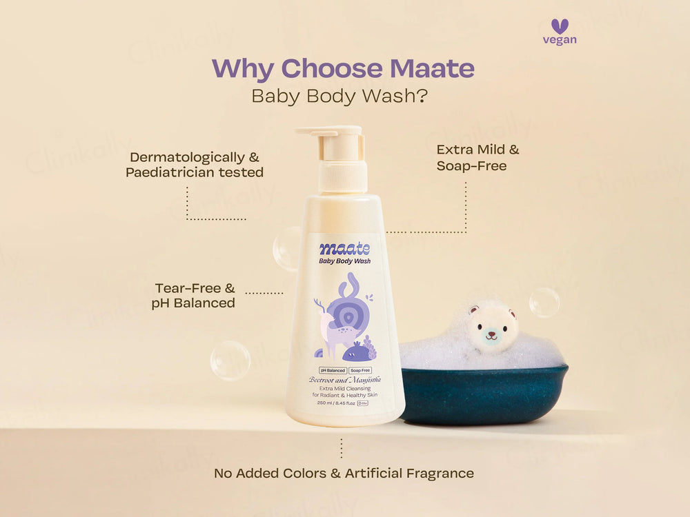 Maate Beetroot and Manjistha Baby Body Wash For Radiant & Healthy Skin