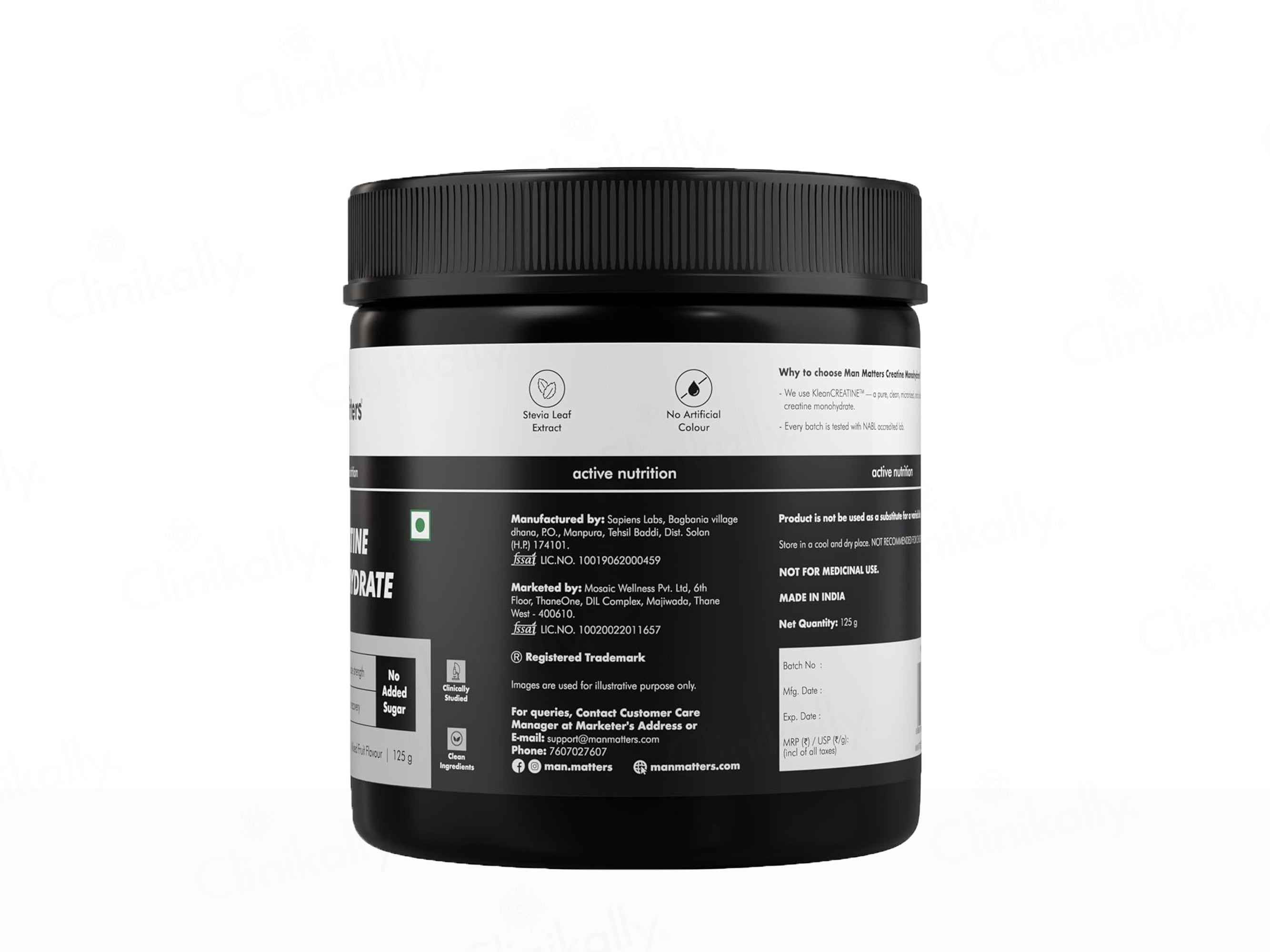 Man Matters Creatine Monohydrate Nutraceutical Powder - Mixed Fruit Flavour