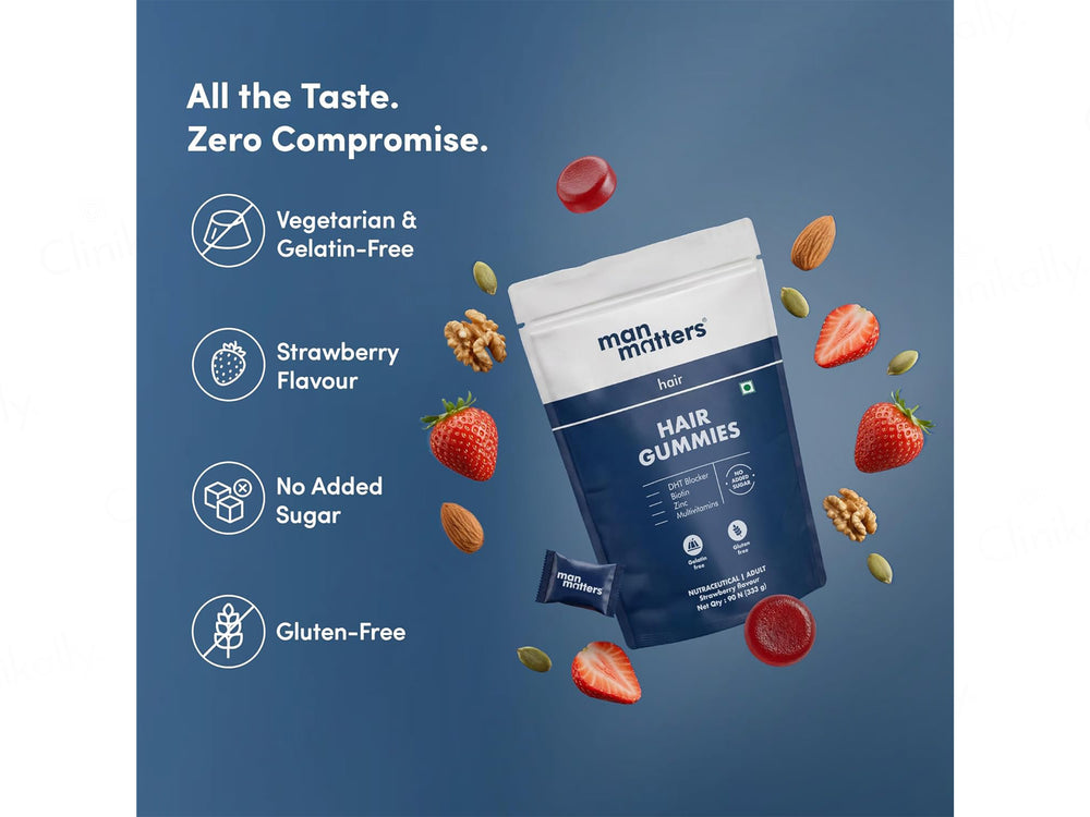 Man Matters Hair Gummies - Strawberry Flavour