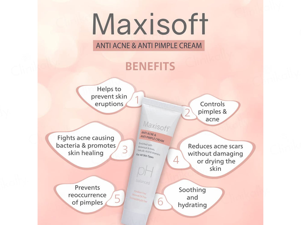 Maxisoft pH Balanced Anti Acne & Anti Pimple Cream