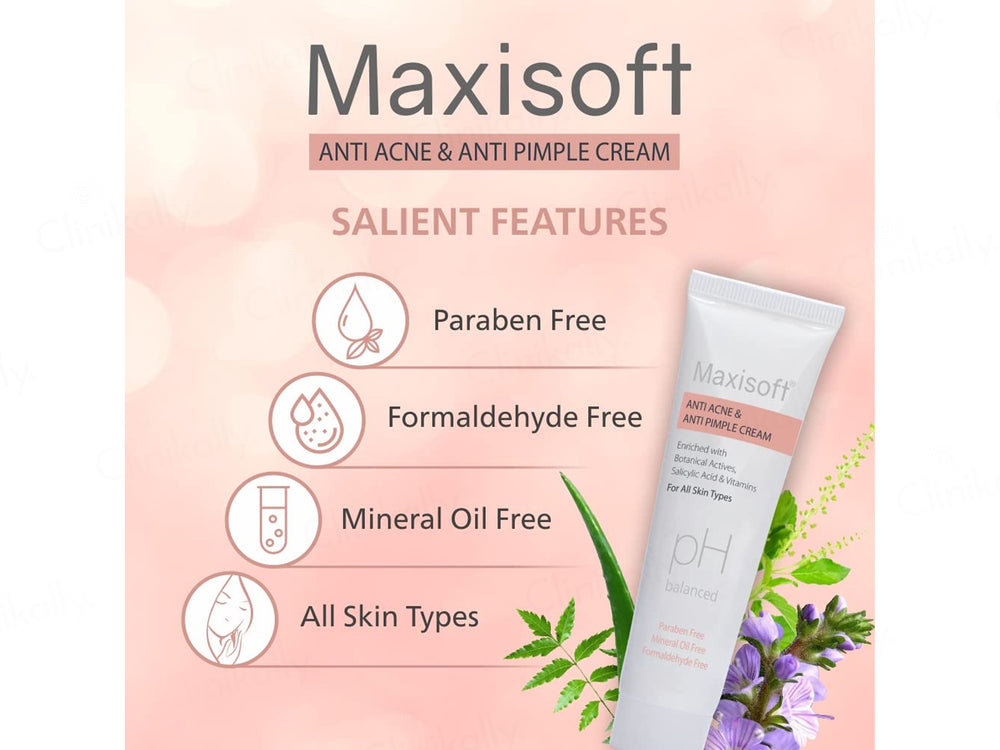 Maxisoft pH Balanced Anti Acne & Anti Pimple Cream