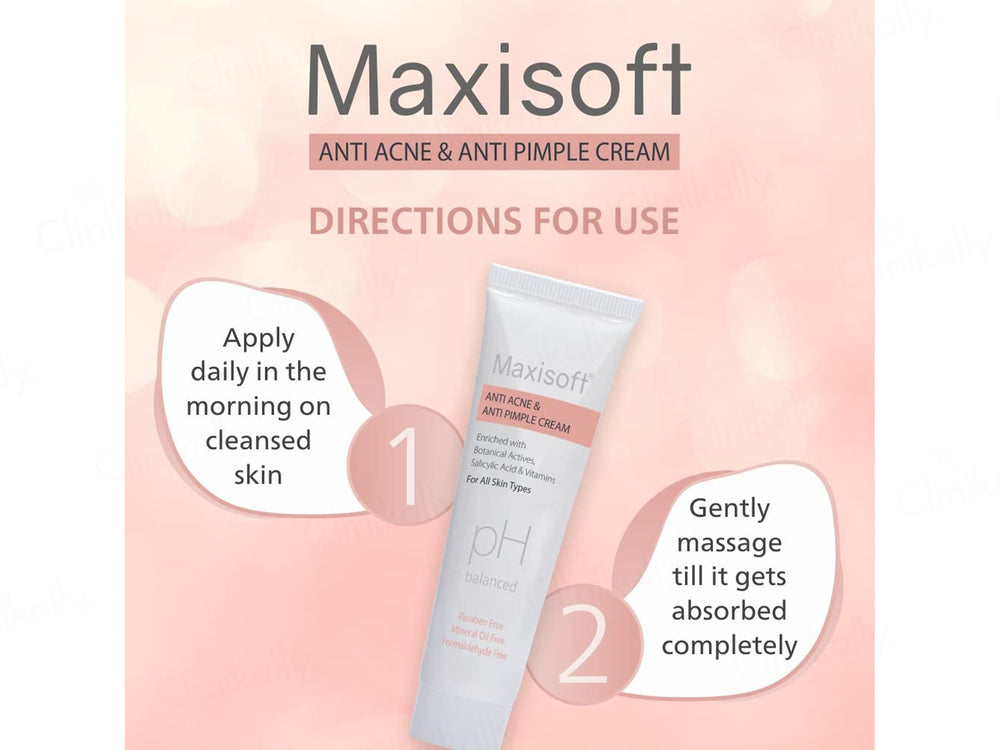 Maxisoft pH Balanced Anti Acne & Anti Pimple Cream