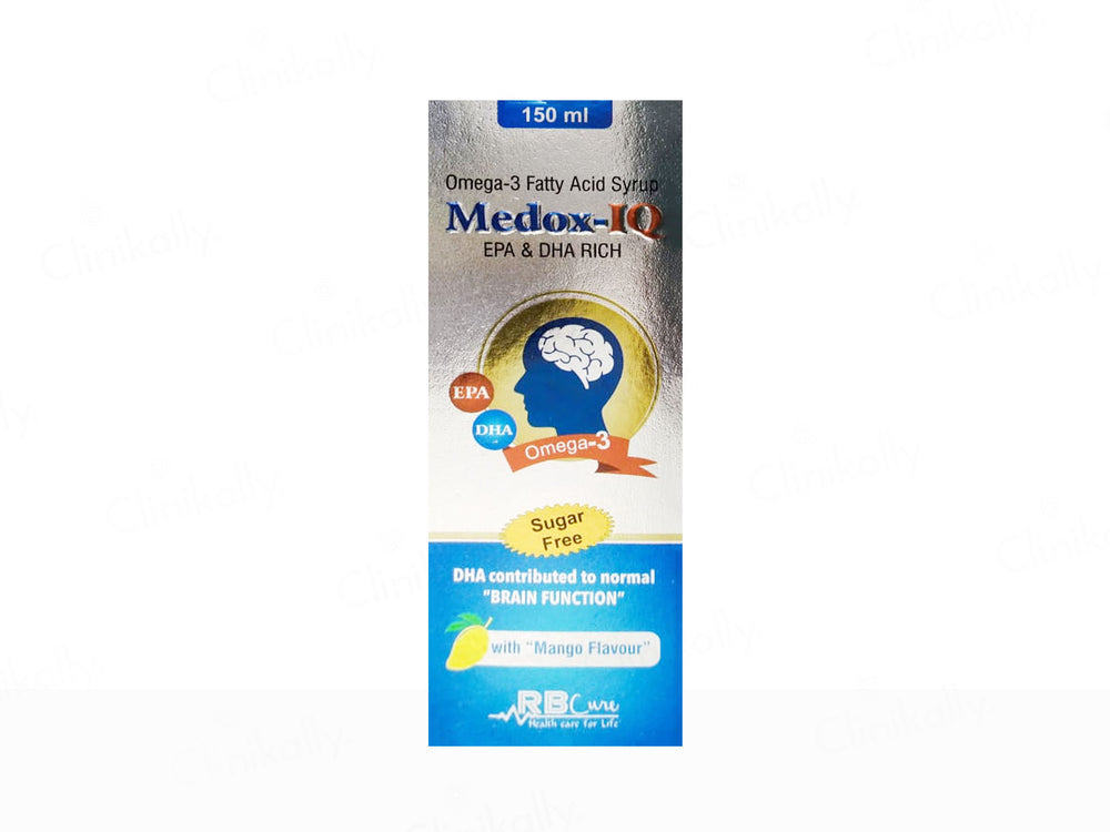 Medox-IQ Omega-3 Fatty Acid Sugar Free Syrup - Mango Flavour