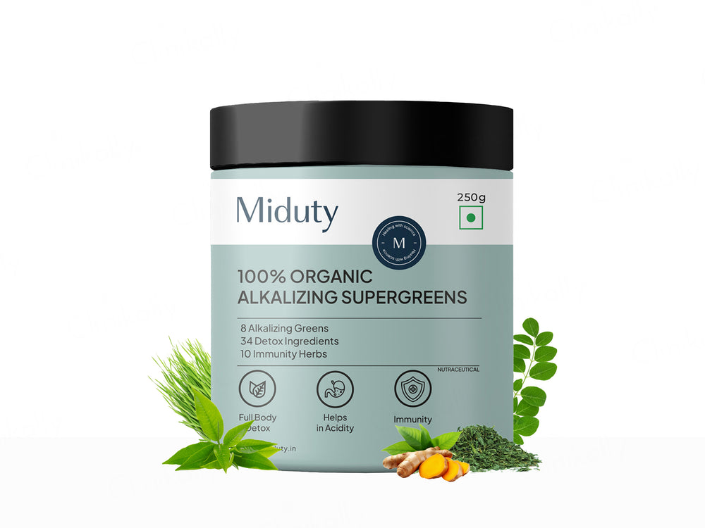 Miduty 100% Organic Alkalizing Supergreens Powder