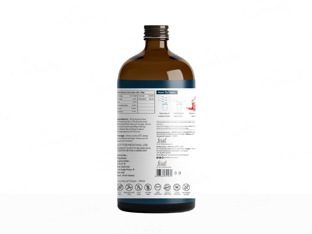 Miduty Apple Cider Vinegar With Mother - Raw & Unfiltered