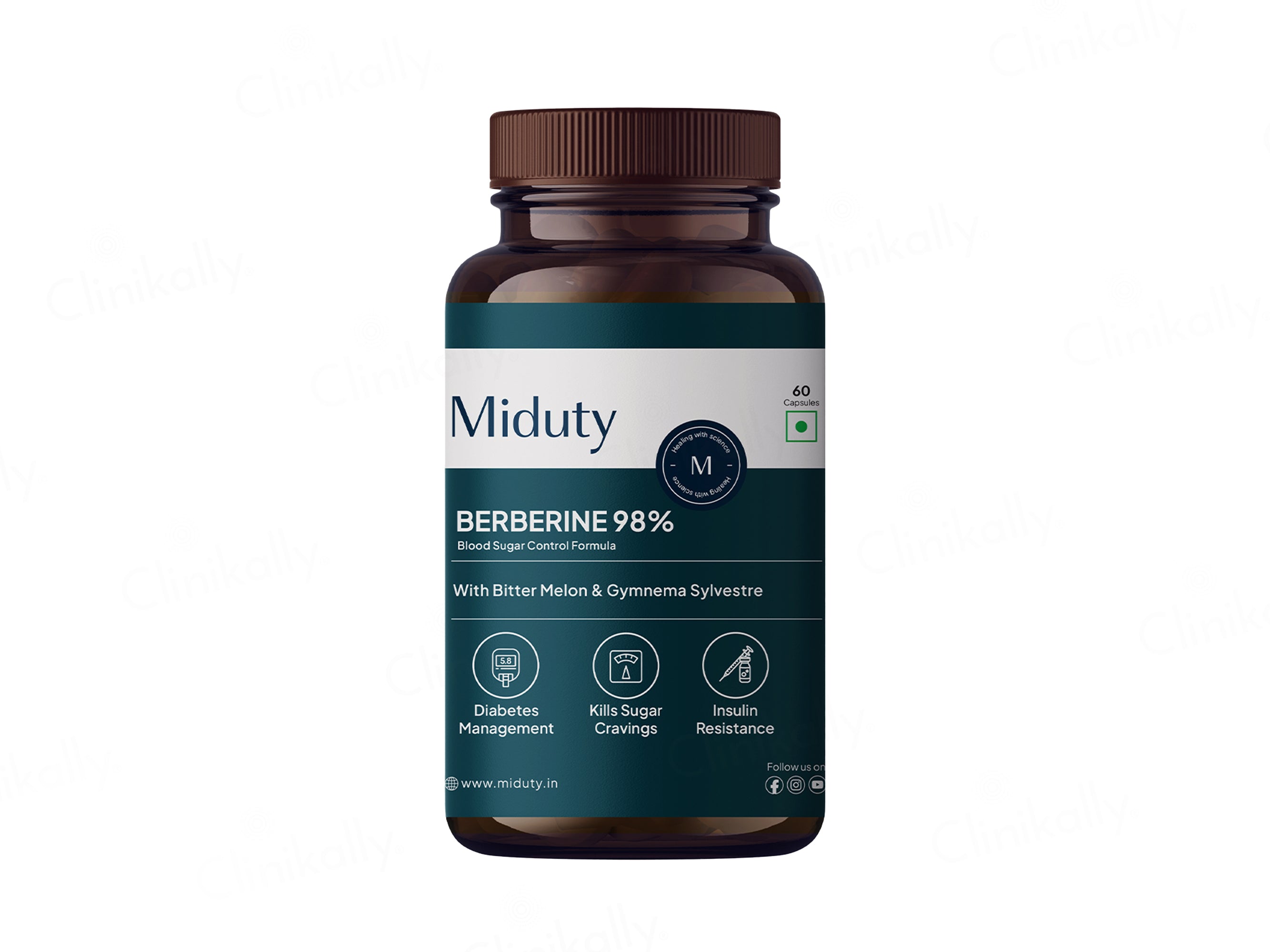 Miduty Berberine 98% Blood Sugar Control Formula Capsule