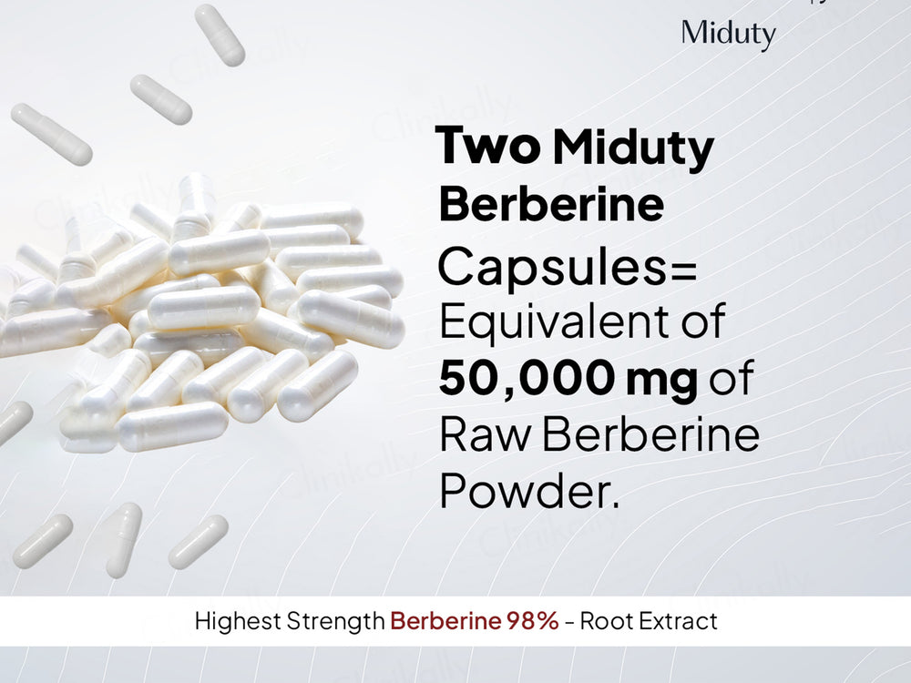 Miduty Berberine 98% Blood Sugar Control Formula Capsule