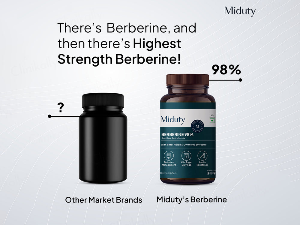 Miduty Berberine 98% Blood Sugar Control Formula Capsule