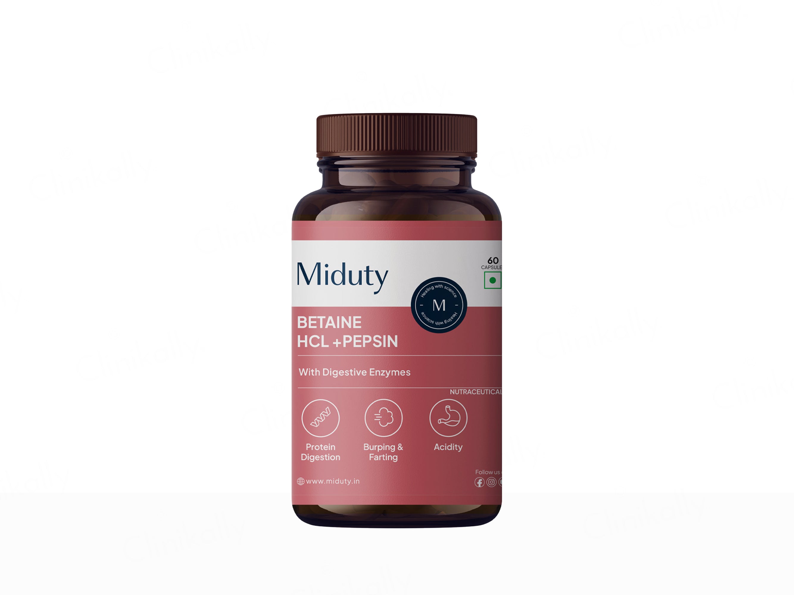 Miduty Betaine HCl + Pepsin Capsule