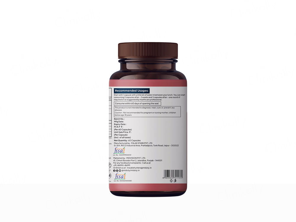 Miduty Betaine HCl + Pepsin Capsule