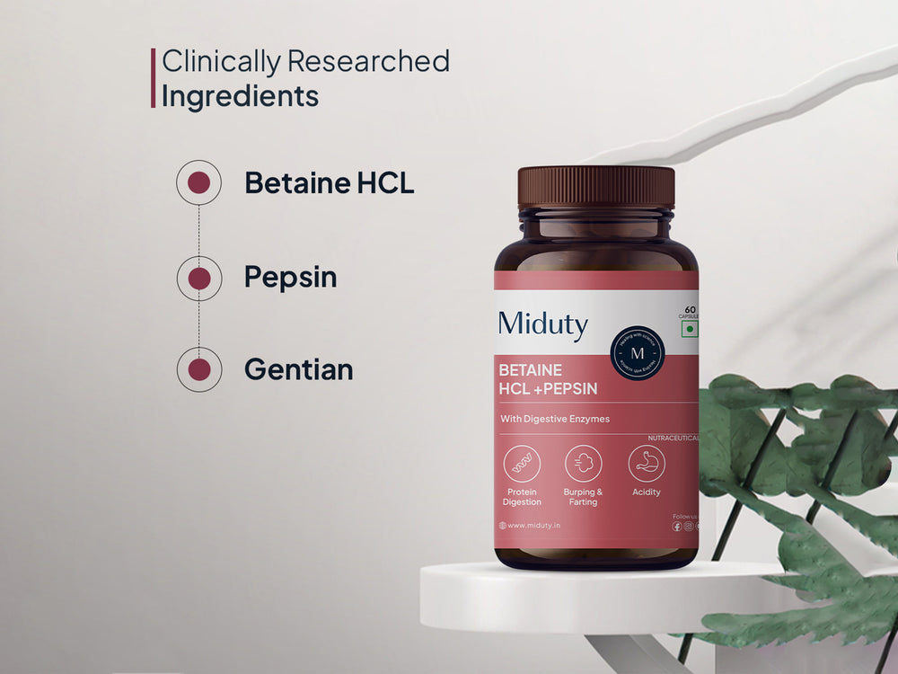 Miduty Betaine HCl + Pepsin Capsule