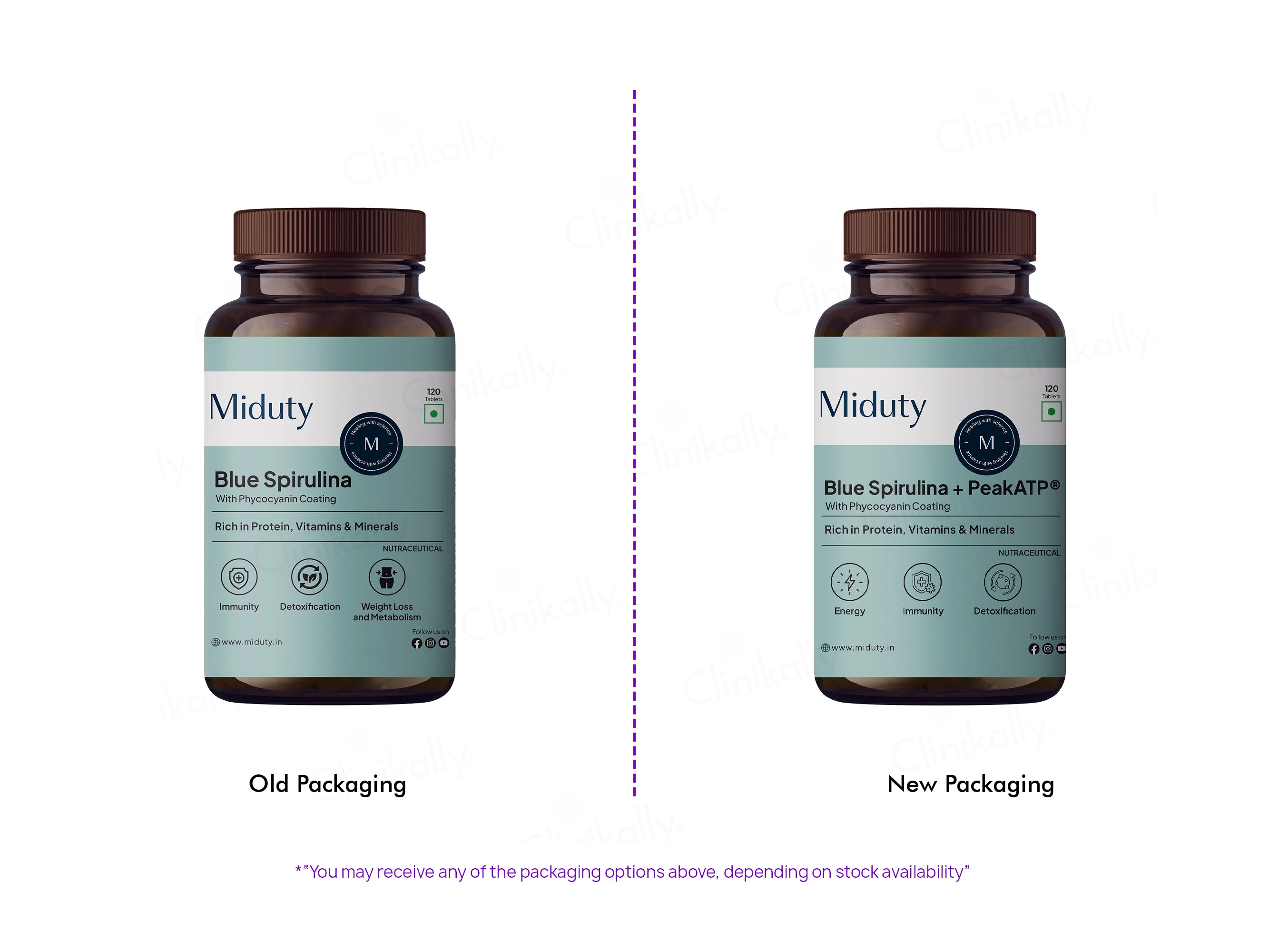 Miduty Blue Spirulina + PeakATP® With Phycocyanin Coating Tablet