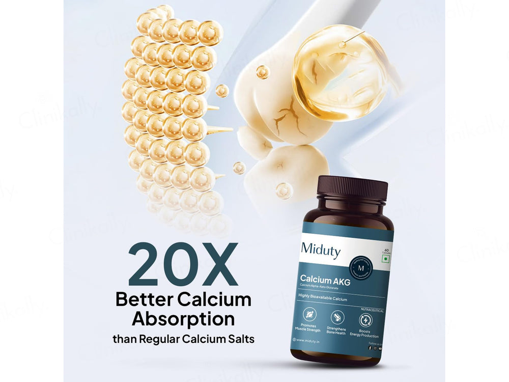 Miduty Calcium AKG Nutraceutical Veg Capsule
