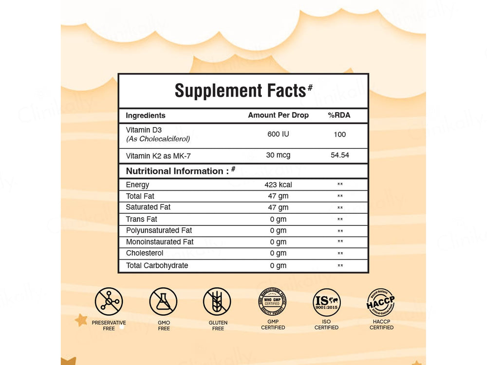 Miduty Coco D3 + K2 With MCT Nutraceutical Drop For Kids