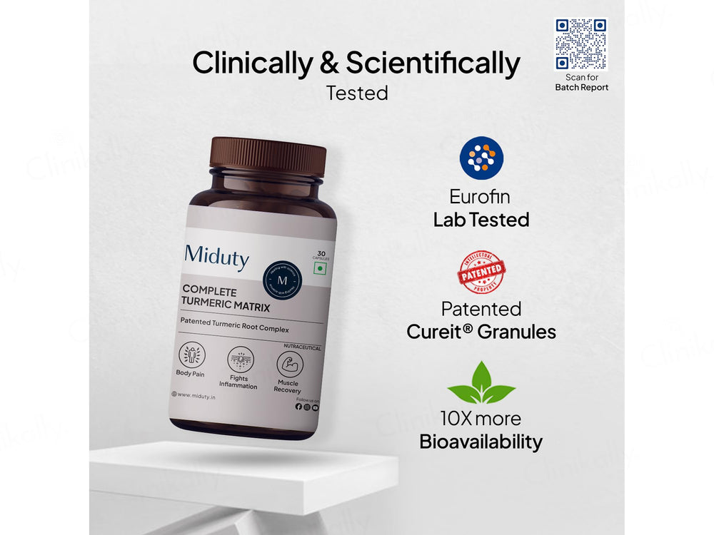 Miduty Complete Turmeric Matrix Nutraceutical Veg Capsule
