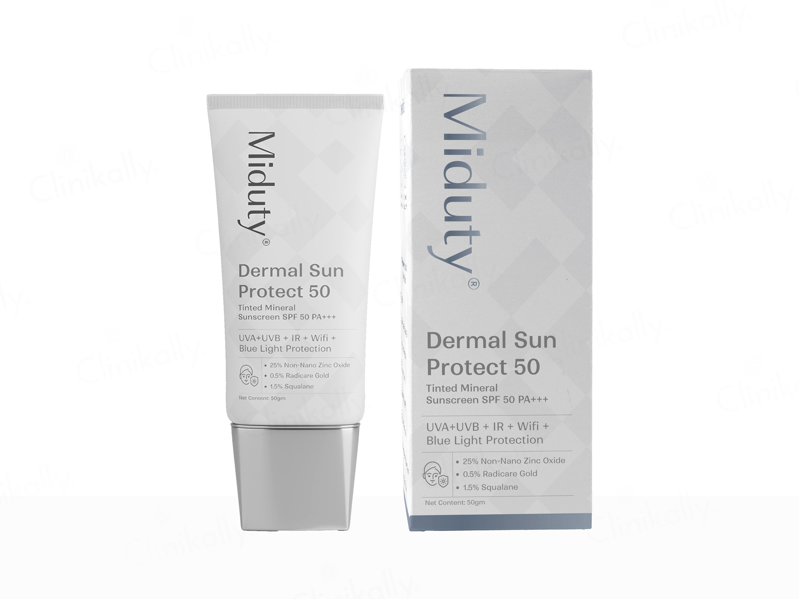 Miduty Dermal Sun Protect 50 Tinted Mineral Sunscreen SPF 50 PA+++