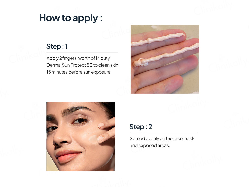 Miduty Dermal Sun Protect 50 Tinted Mineral Sunscreen SPF 50 PA+++