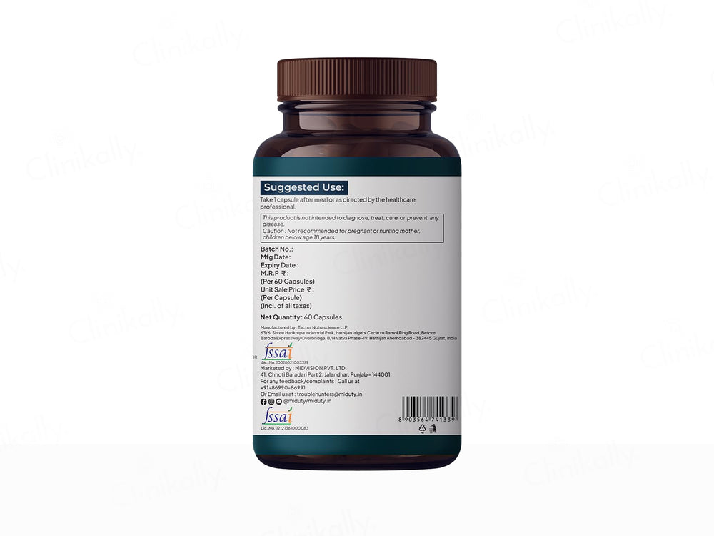 Miduty Digest Fat With Ox-Bile Enzymes Nutraceutical Veg Capsule