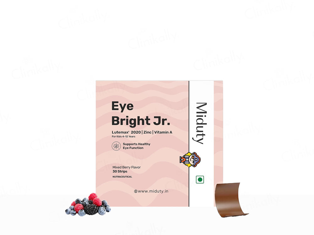 Miduty Eye Bright Jr. Nutraceutical Strip For Kids - Mixed Berry Flavour