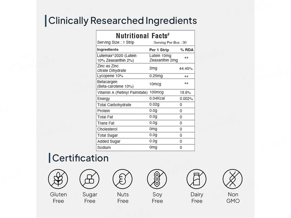 Miduty Eye Bright Jr. Nutraceutical Strip For Kids - Mixed Berry Flavour