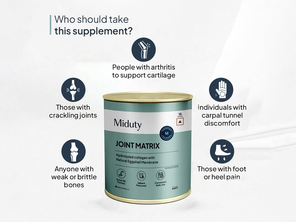 Miduty Joint Matrix Hydrolyzed Collagen Nutraceutical Powder