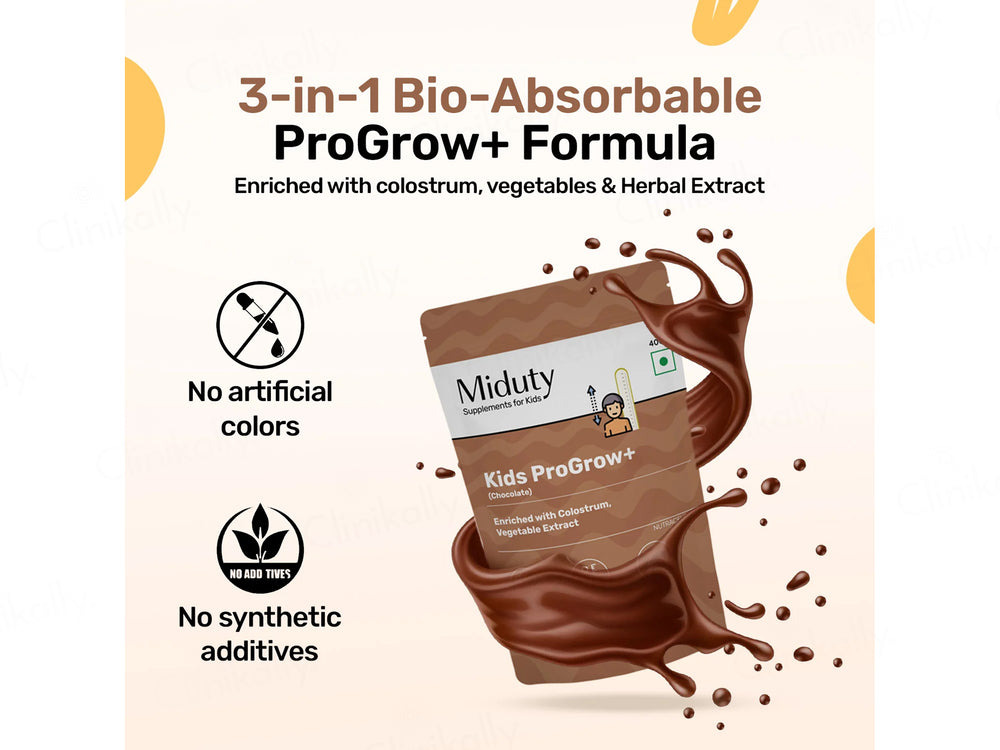 Miduty Kids Progrow+ Protein Powder - Chocolate Flavour
