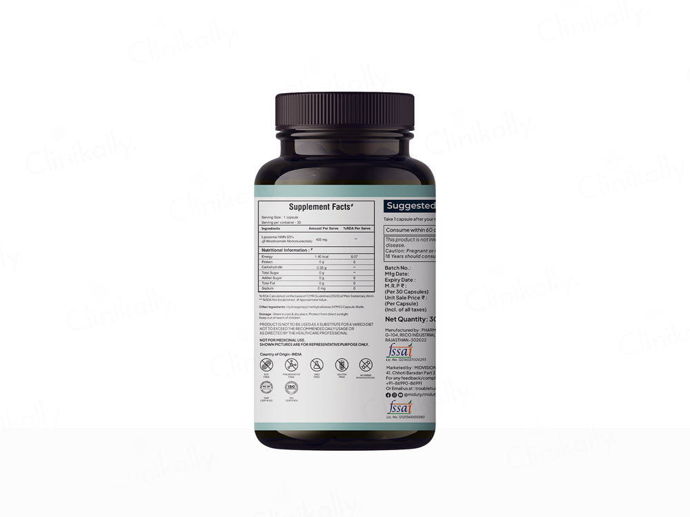 Miduty Liposomal Beta NMN 400mg Capsule