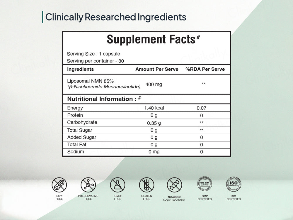 Miduty Liposomal Beta NMN 400mg Capsule