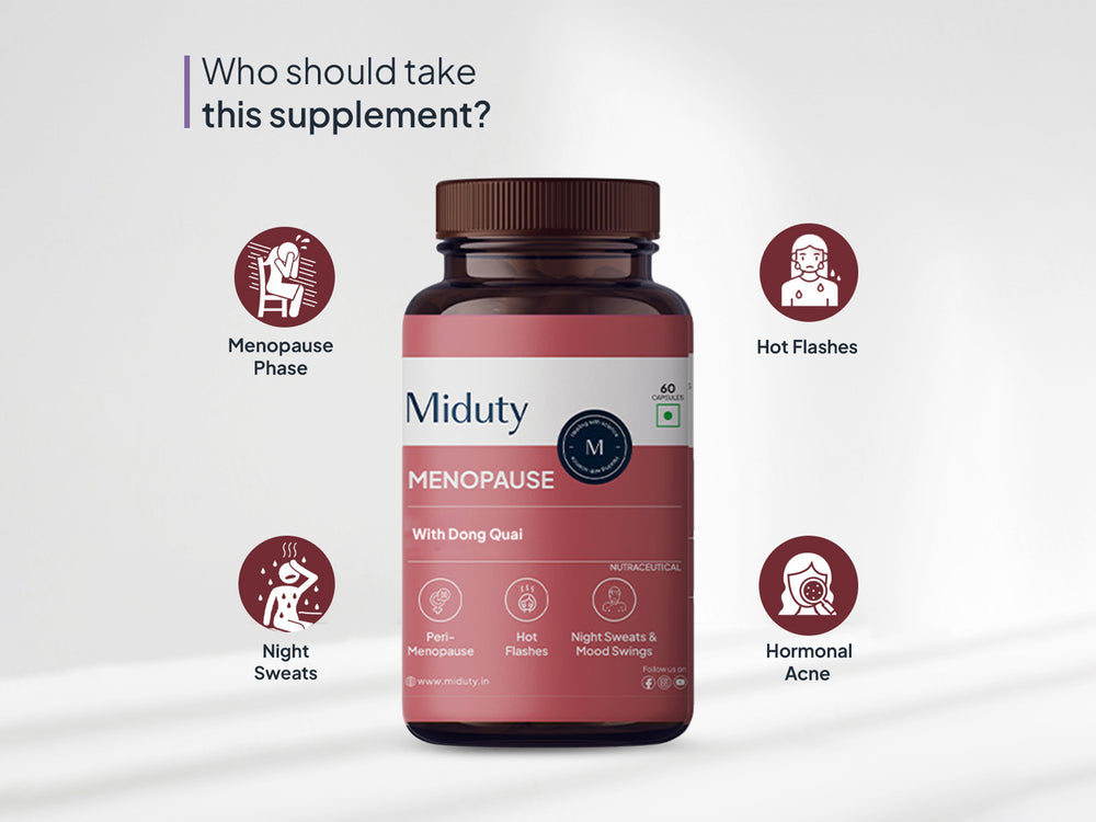 Miduty Menopause Dong Qual, Maca Root & Chasteberry Extract Capsule