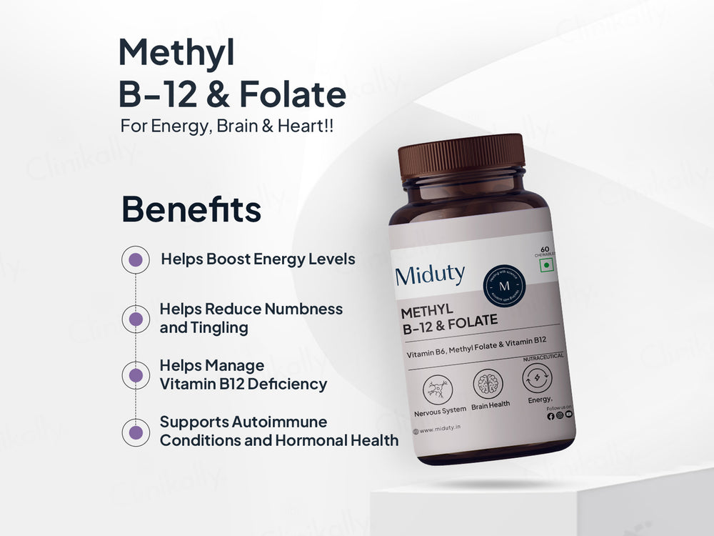 Miduty Methyl B-12 & Folate Chewable Tablet