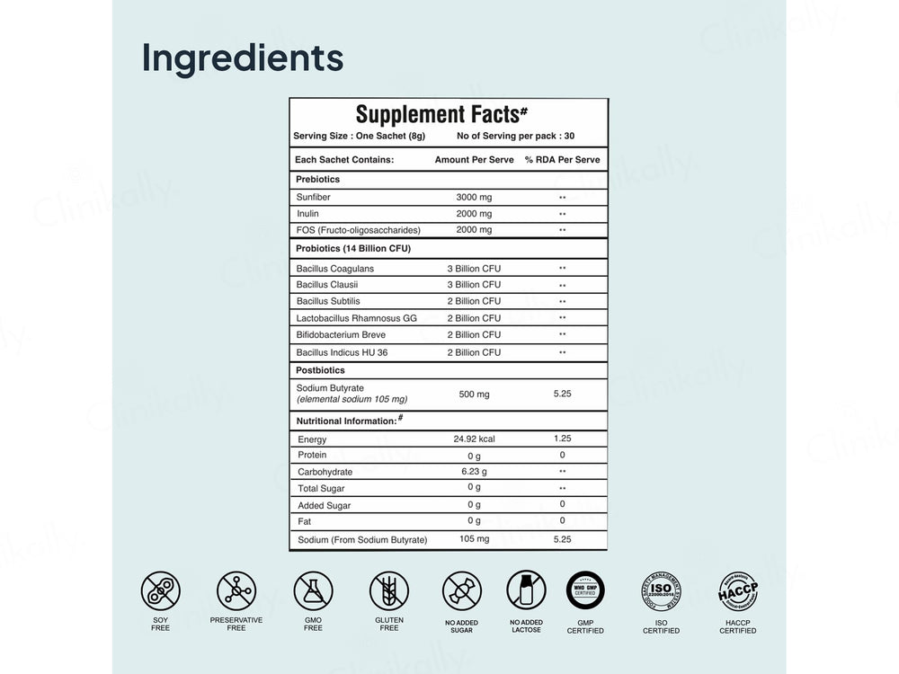 Miduty Probiotics+ Nutaceutical Powder For Adults