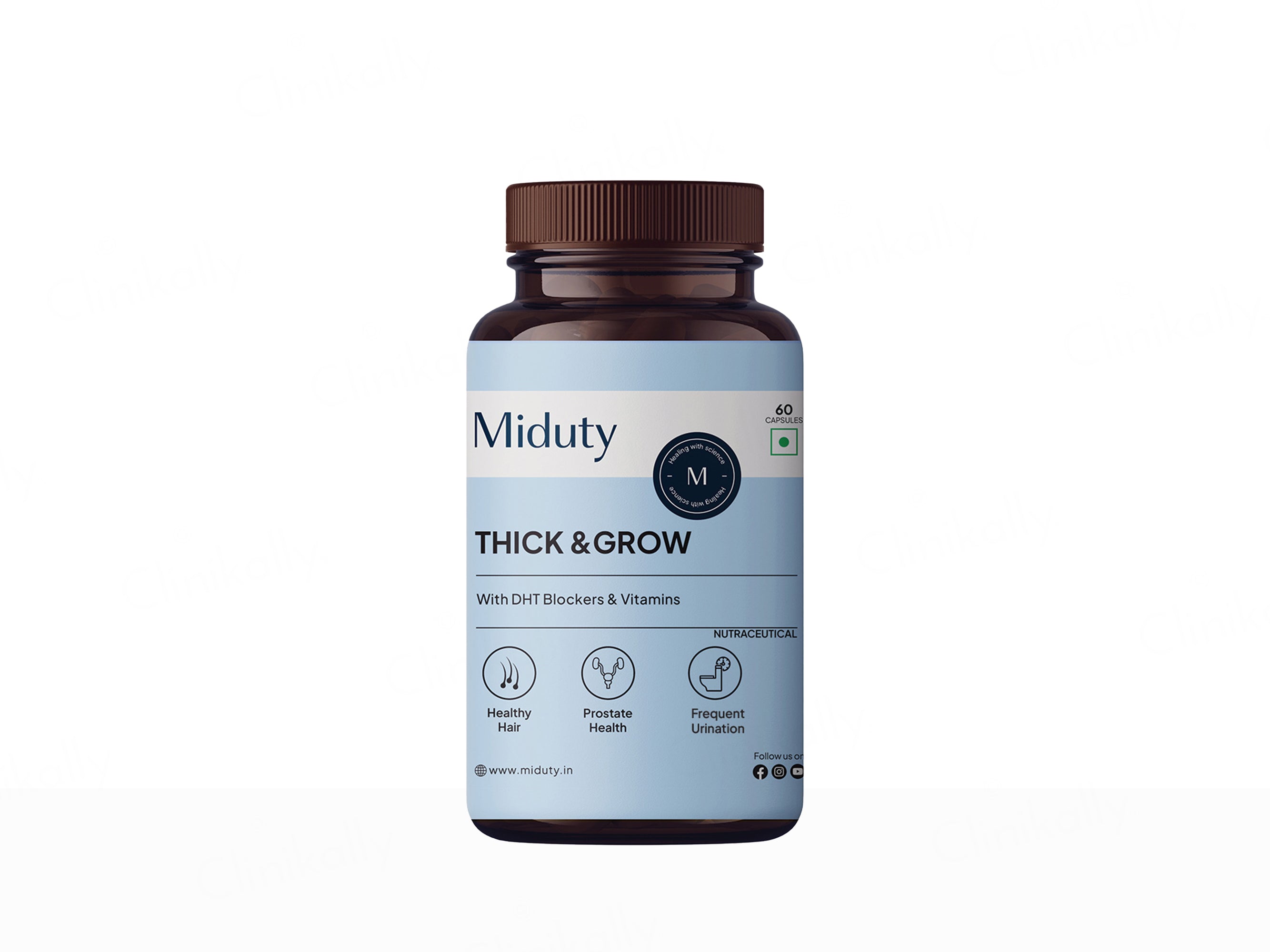 Miduty Thick & Grow With DHT Blockers & Vitamins Capsule