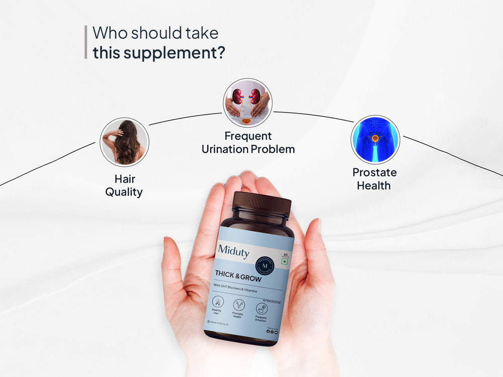 Miduty Thick & Grow With DHT Blockers & Vitamins Capsule