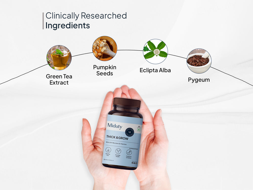 Miduty Thick & Grow With DHT Blockers & Vitamins Capsule