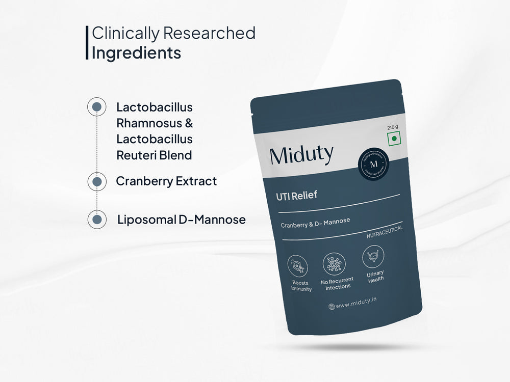 Miduty UTI Relief Cranberry & Liposomal D-Mannose Powder