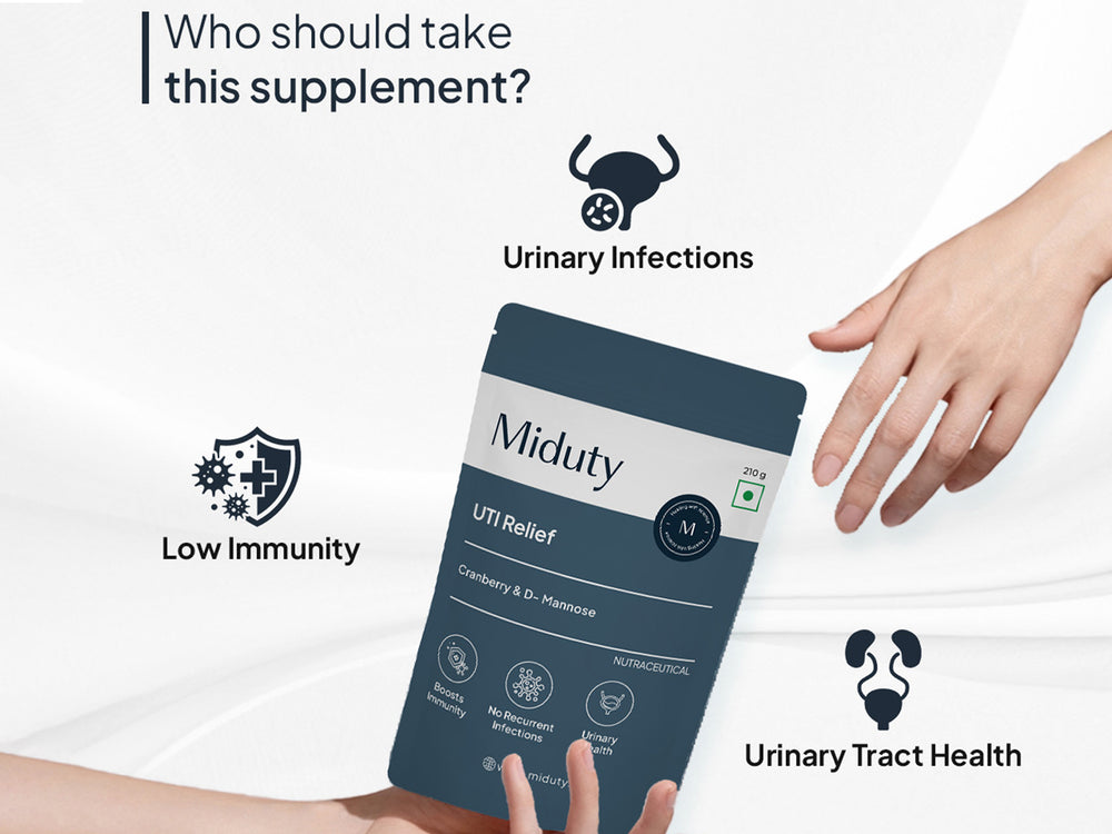 Miduty UTI Relief Cranberry & Liposomal D-Mannose Powder