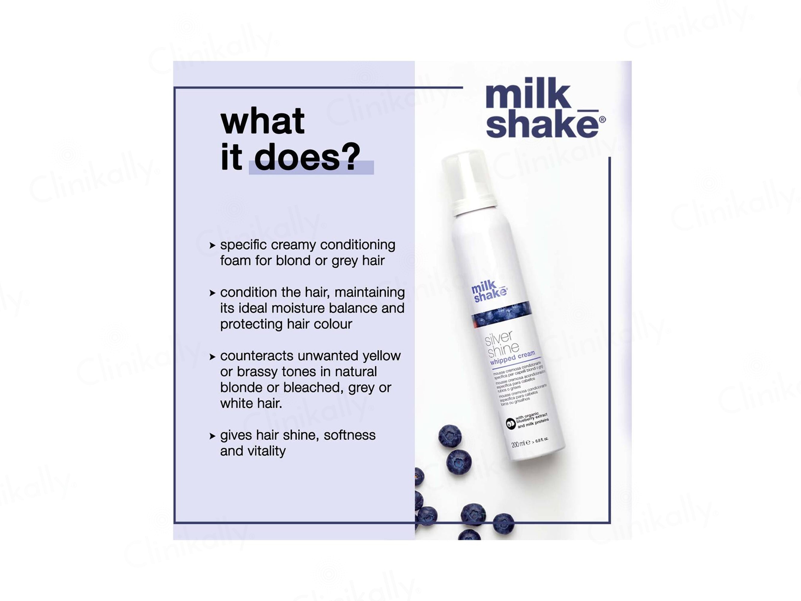 Milk Shake Silver Shine Whipped Cream For Blond & Grey Hair