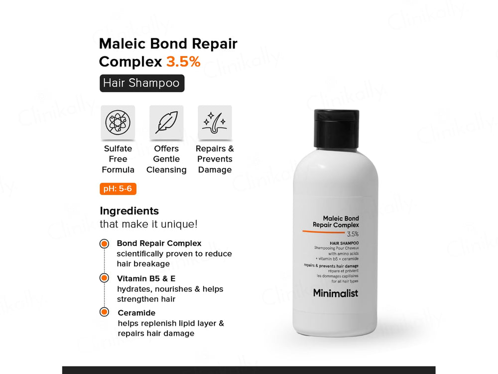Minimalist 3.5% Maleic Bond Repair Complex Hair Shampoo